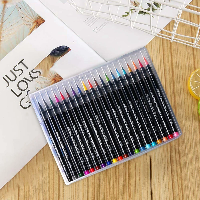 

20 Color Soft Head Watercolor Pen Students Daily Painting Pen School Art Brush Children Soft Head Painting Pen Set Art Supplies