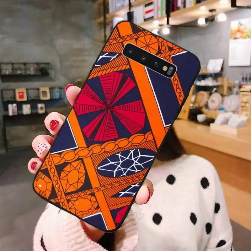 

African style fabric print Printing Phone Case For Samsung A50 A51 A71 A20E A20S S10 S20 S21 S30 Plus ultra 5G M11 funda shell