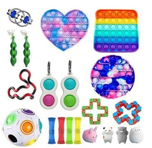 Набор детских игрушек 20/30 шт. радужные цвета игрушки для снятия стресса система