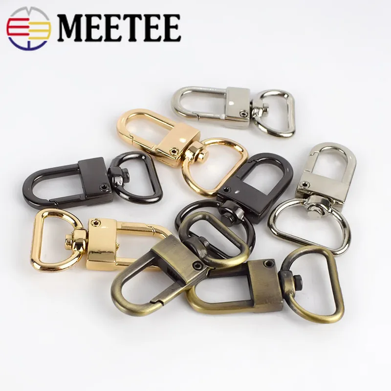 

10/20pcs 13/16/19mm D Tail Metal Buckles for Bags Webbing Swivel Trigger Clasp Snap Handbag Strap Hook Hanger DIY Bag Accessory