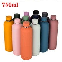 750ml stainless steel tumbler vacuum insulated water bottle coffee milk mug frosted sports kettle party gift for friend