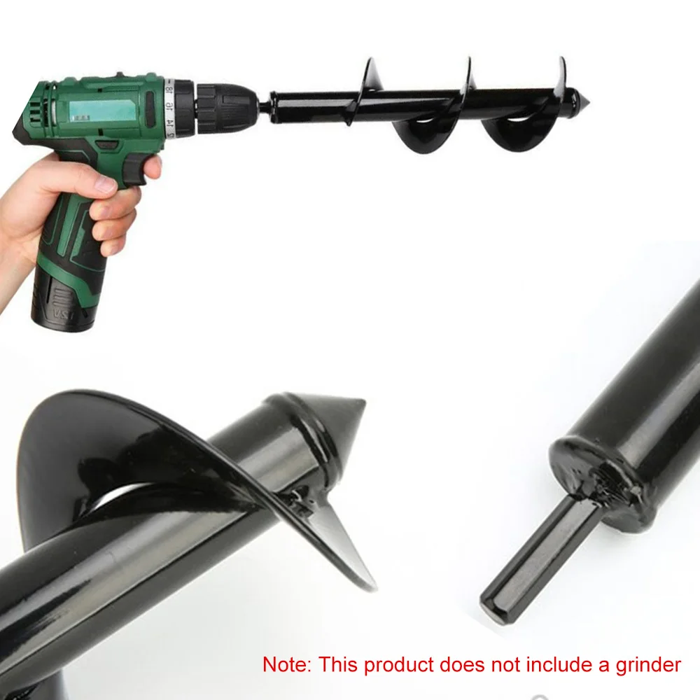 

Garden Tools Earth Auger Drill Bit Carbon Steel Auger Spiral Twist Drill Bit Flower Planting Hole Digger Drill Bit Tools