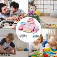 childrens educational pretend play house toy supermarket cash register electric luminous girl parent child toys