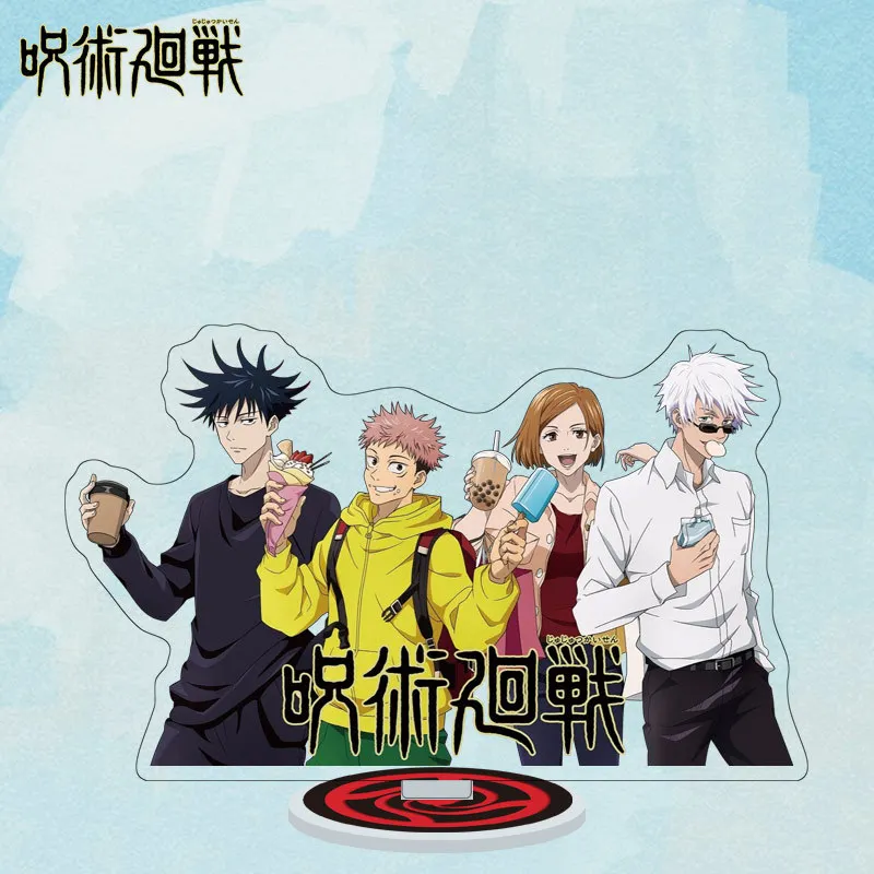 

Anime Jujutsu Kaisen Figure Acrylic Stand Model Toy Yuji Itadori&Gojo Satoru Action Figures Decoration Cosplay Anime Lovers Gift