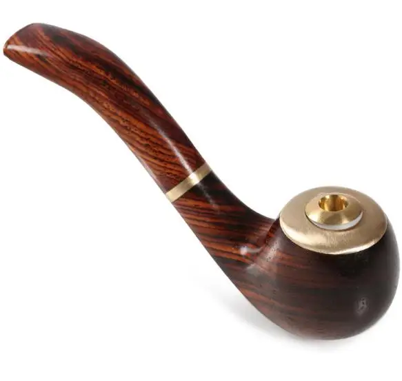 

Mini Tobacco pipe wood solid wood classic portable short hand-made mahogany dual-purpose filter wooden pipe