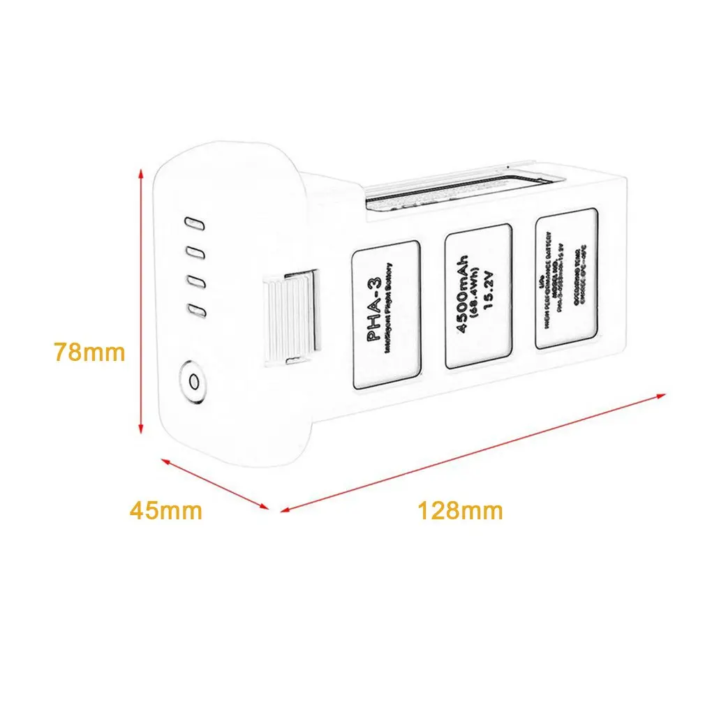 

15.2V 4500mAh Standard Intelligent LiPo Battery High Capacity Drone Battery For DJI Phantom 3 Standard Professional Advanced