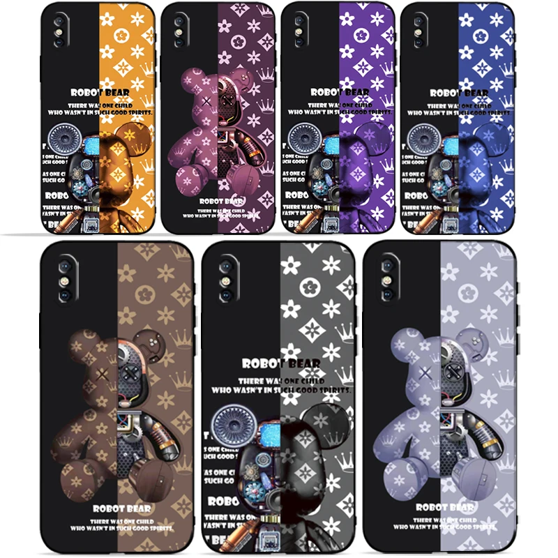 mechanical bear phone case for xiaomi redmi 9 9t 9a 9i 9at 9c redmi note 9s 9t 10 s9 10 pro max poco x3 pro lens protective tpu free global shipping