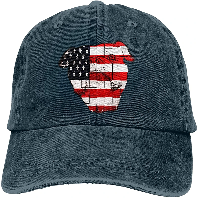 

I Love America. I Love Dogs Sports Denim Cap Adjustable Unisex Plain Baseball Cowboy Snapback Hat