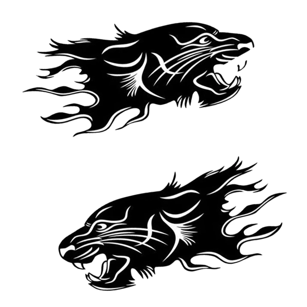 

Car Truck Trailer Side Sticker Graphics Panther Flame Sticker 99x44cm