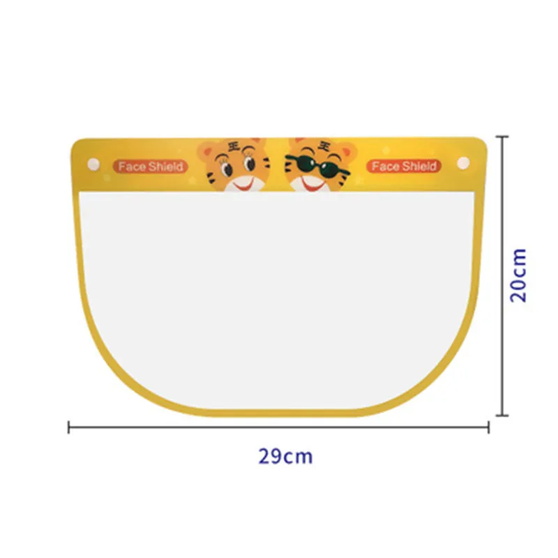 

5pcs Kids Face Shield Protective Visor Children Cartoon Facial Mask Anti-fog Full Face Transaprent PET Anti-Splash Screen Sheild