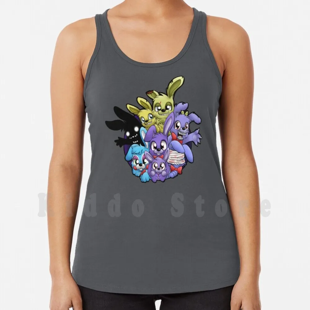 Fnaf-Bonnies / Springtrap tank tops vest 100% Cotton Five Nights At Fnaf Springtrap Bonnie Plushtrap Toy Bonnie