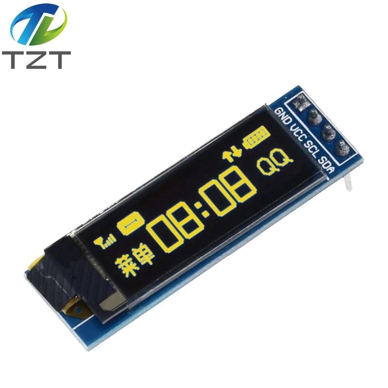 Модуль O LED 0 91 дюйма Белый/Синий светодиодный 128X32 Светодиодный ЖК дисплей модуль