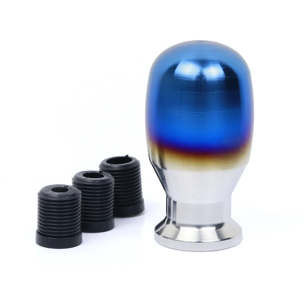 Автомобильный Стайлинг титановая синяя ручка переключения передач без скорости