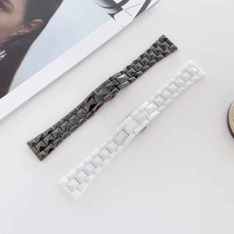 22mm ceramic strap for samsung galaxy watch 3 45mm gear s3huawei watch gt gt2 46mm fran 28k bracelet strap for amazfit gtr 47mm free global shipping