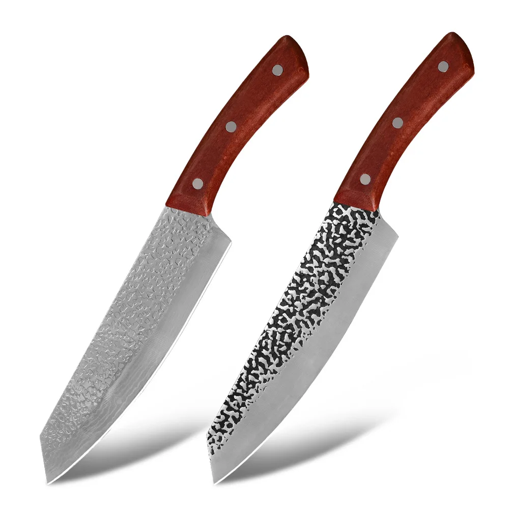 

8 inch pointed hammer grain small kitchen knife beech stainless steel household chef knife slice knife Japanese cooking knife