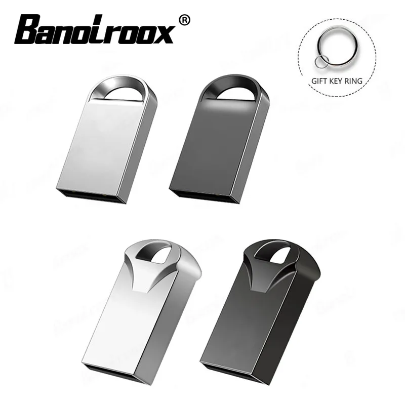 

2PCS/LOT Mini USB Pendrive 32GB 64GB 128GB Metal USB Flash Drive 8gb 16GB 32GB 64GB Super Tiny Pen Drive Memory Stick U Disk