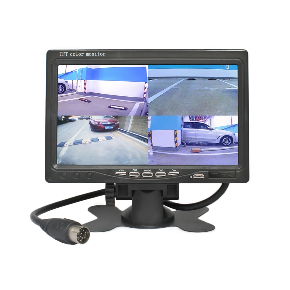 DIYSECUR 800x480 7 дюймов 4 Сплит четырехъядерный монитор заднего вида Автомобильный + x CCD