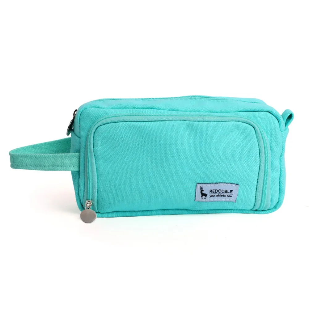 Полосатый пенал сплошной цвет школьные принадлежности trousse scolaire stylo двухслойные estuches Kawaii kalem kutusu astuccio scuola