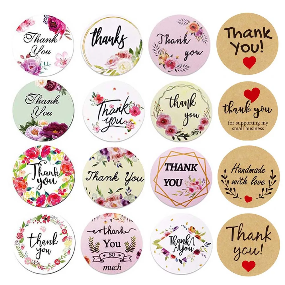 Новинка 100/300/500 шт. герметичные наклейки для подарочного дизайна с надписью THANK