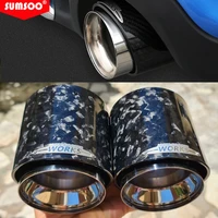 1 piece new forged carbon fiber top quality exhaust muffler tips for mini cooper s f54f55f56f57f60r55 r56