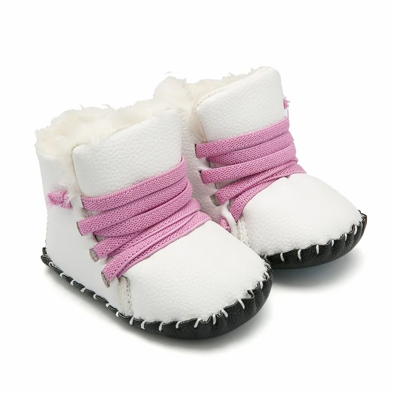 Сапоги для маленьких девочек Толстая теплая нескользящая резиновая подошва
