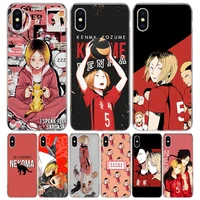 kozume kenma haikyuu anime silicon call phone case for apple iphone 11 13 pro max 12 mini 7 plus 6 x xr xs 8 6s se 5s cover