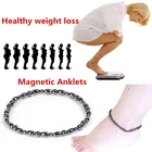 Винтажный черный магнитный терапевтический ножной браслет с шаровидными бусинами цепочка для ног здоровая потеря веса браслет для лодыжки для женщин и мужчин ювелирные изделия для лодыжки
