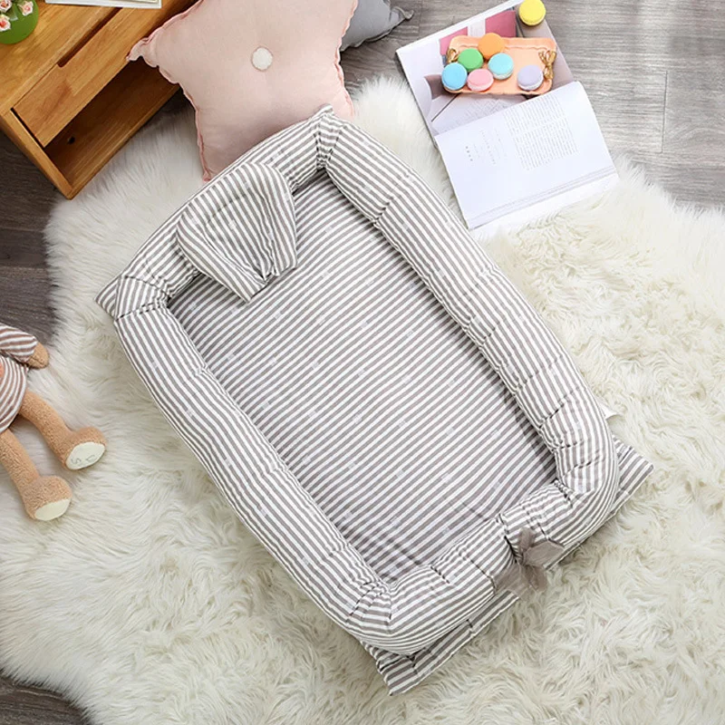 

Baby Nest Bed Portable Newborn Cradle Mattress Multifunctional Infant Sleeping Pad Pillow High Quality Bumper Mobile Travel Cot