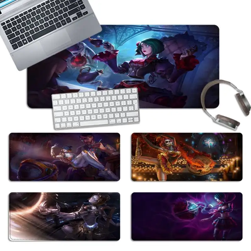 

Популярными League Of Legends Orianna Мышь коврик для портативных ПК геймер Мышь аниме нескользящий коврик клавиатура стол коврик для патруля/CS GO