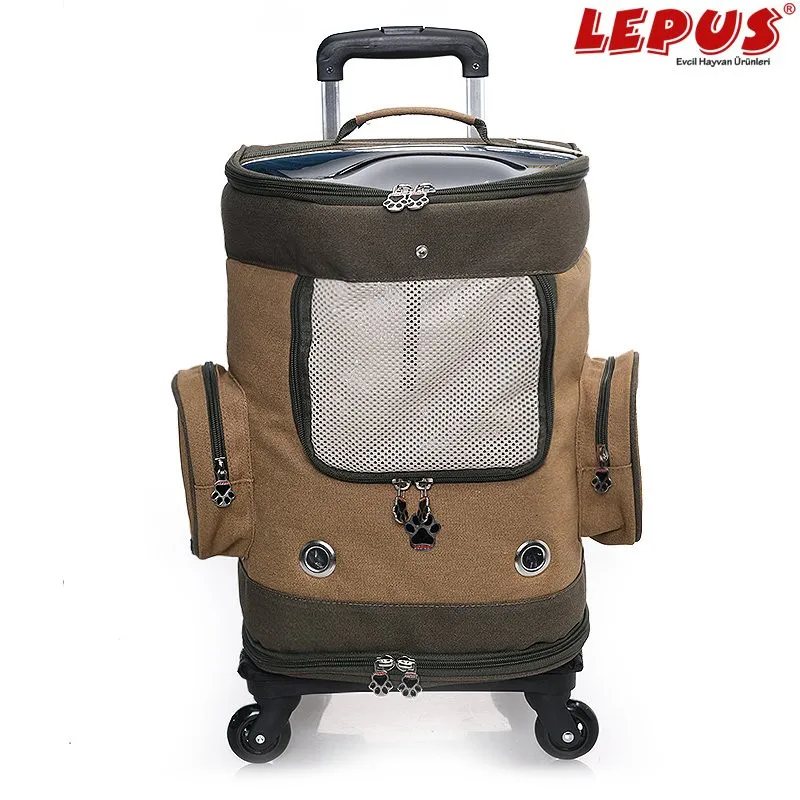 

Wheel Canvas Bag-Khaki