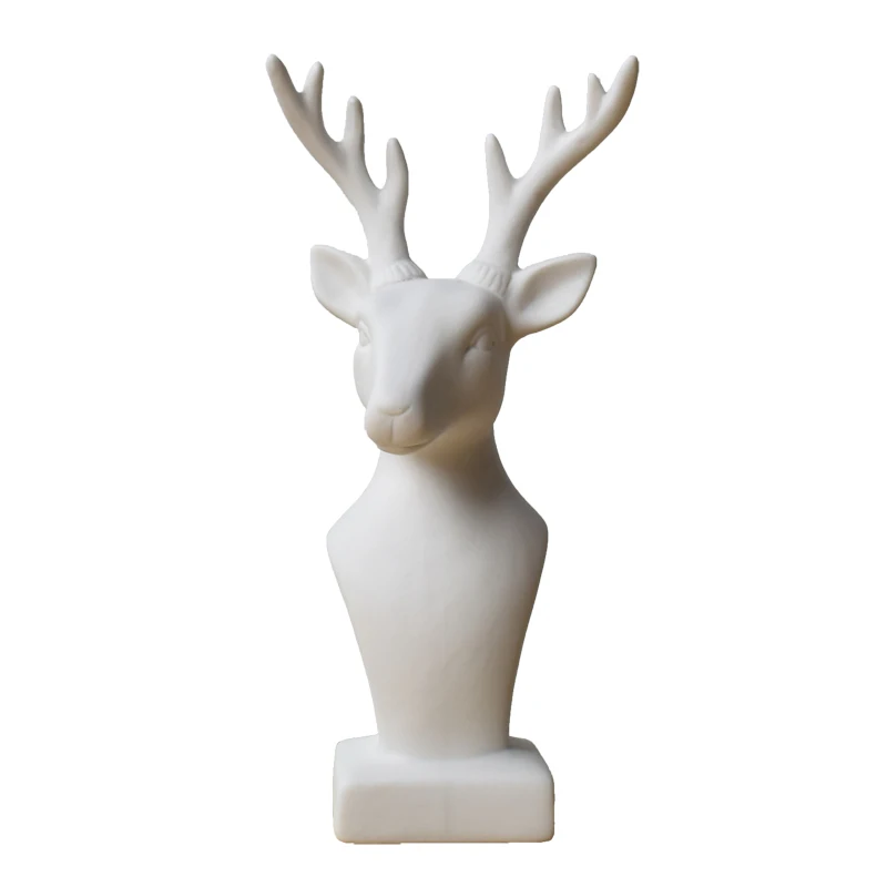 

MODERN HOME DECORATION ACCESSORIES DEER HEAD CERAMIC CRAFTS ANIMAL FIGURINES CREATIVE HOME DECORATIONS STATUES AND SCULPTURES