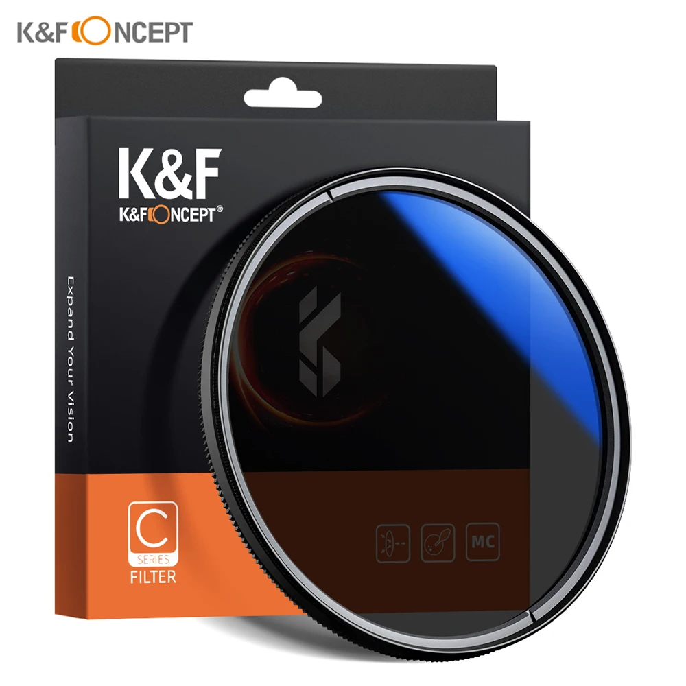 K & F CONCEPT 62/67/72/77/82 мм ультратонкий CPL фильтр с оптическим покрытием Круглый