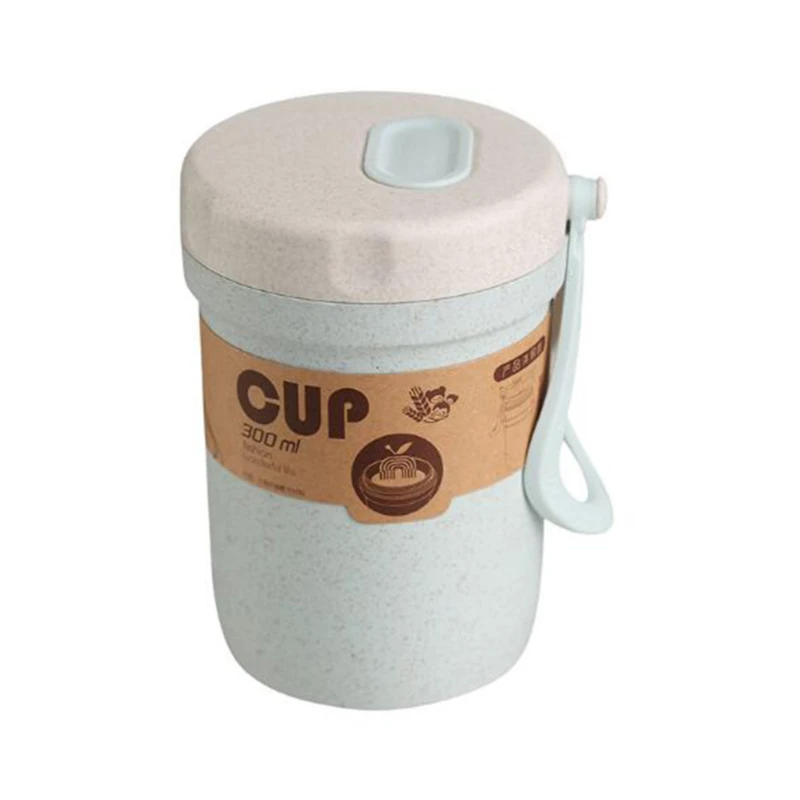 Герметичная портативная коробка для завтрака 300 мл Экологически чистая круглая