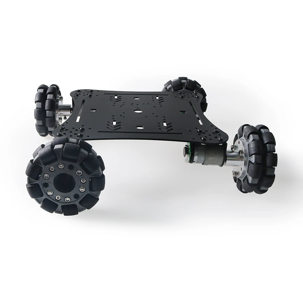 MC800 Black Aluminum Alloy Chassis Car 100mm Mecanum Wheel+High Torque 37 Motor 360 Degree Unimpeded Smooth and Free Rotation | Игрушки и