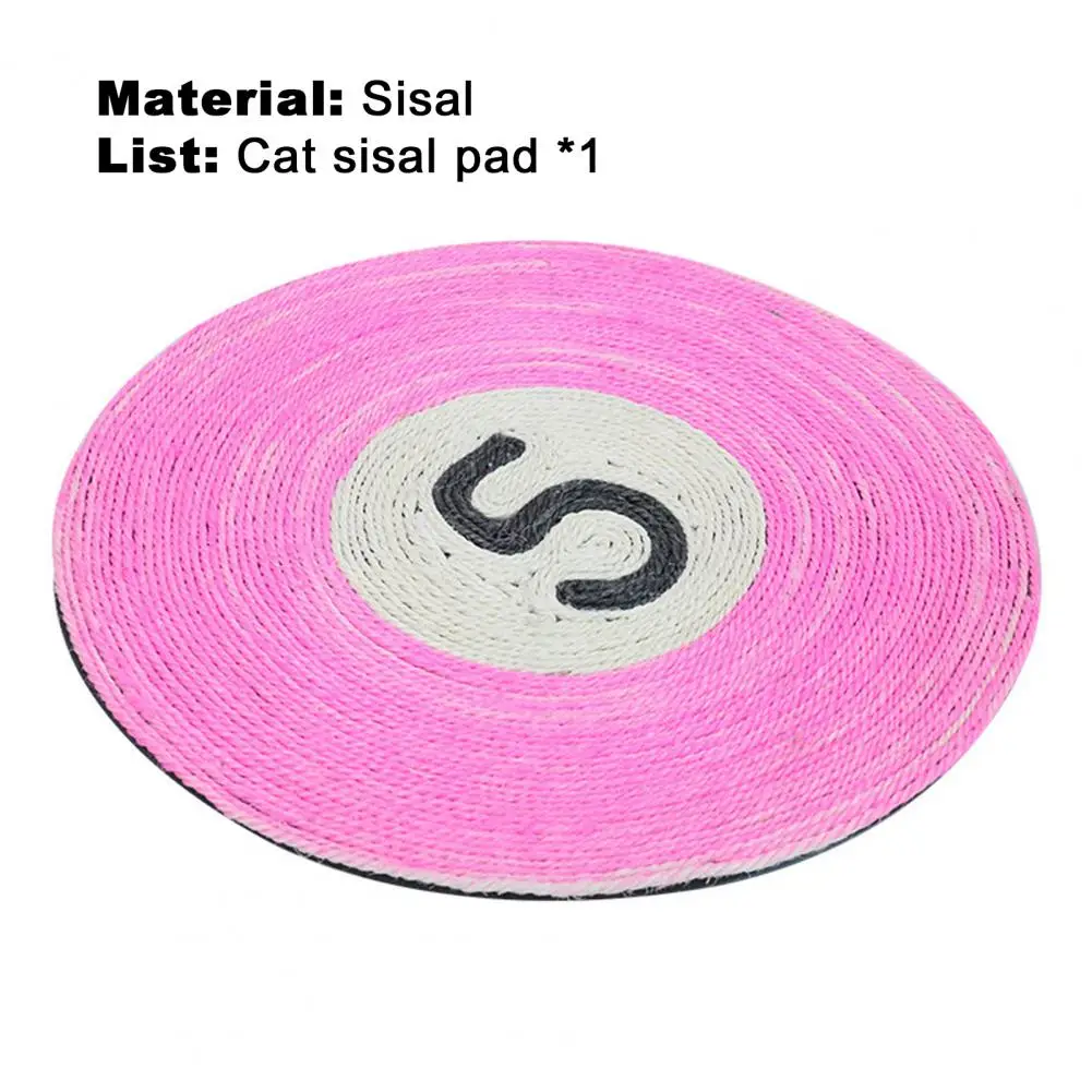 

Cat Scratch Pad Round Shape Wear-assistant Grinding Claws Sisal Multifunctional Cushion Scrather for Kitten Cats Toys Mats