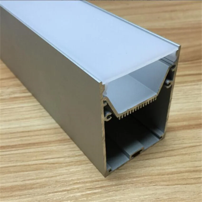 1m/pcs  Free shipping  Big Size  aluminum profile for led strip with Milky Diffuser and End Caps For Led Linear LIght