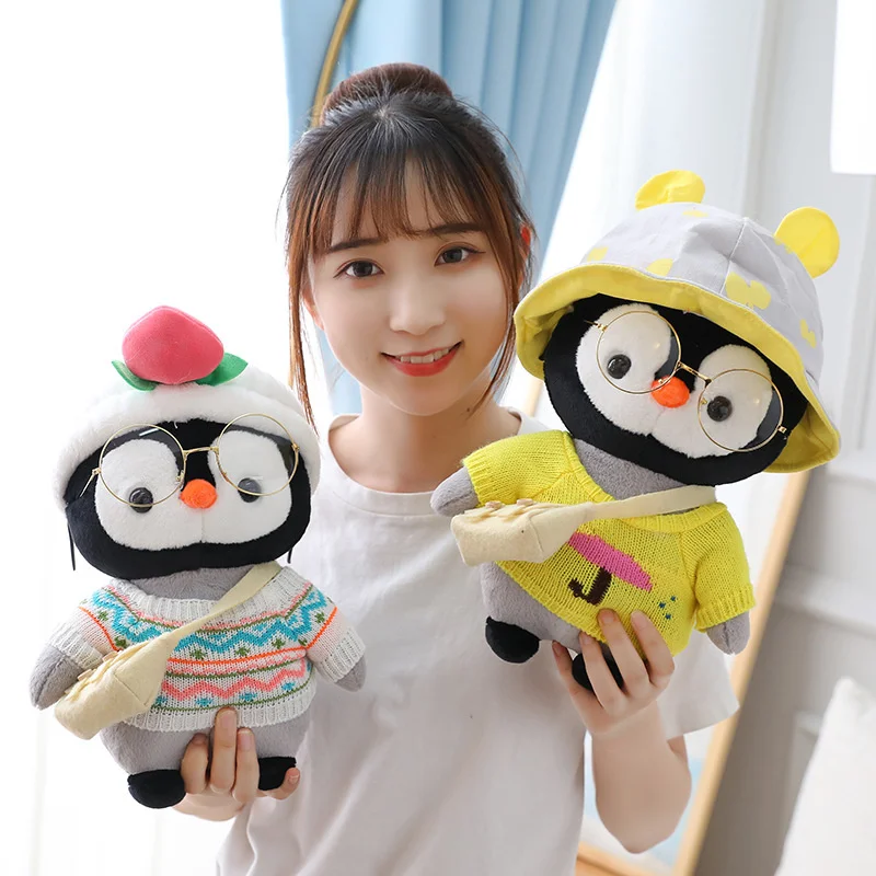 

Kawaii style cute undressed penguin stuffed animals plush toys software couple penguin plush doll children's toy home decoration