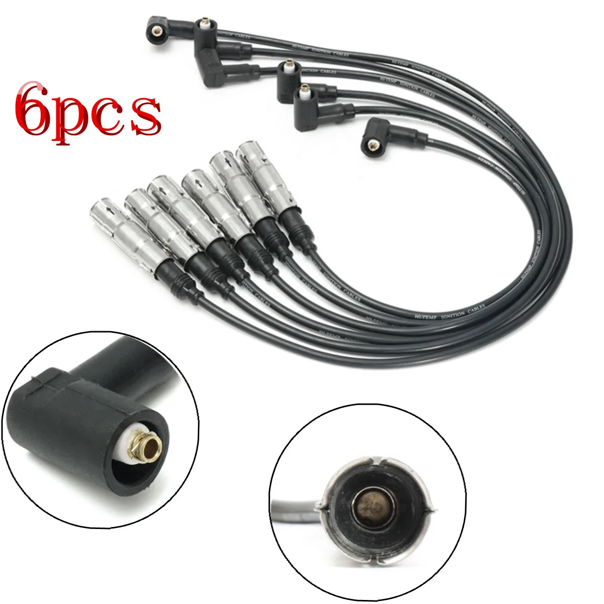Горячая Новинка 6 шт свечи зажигания провода кабель для VW Golf Jetta Passat VR6 1993-1999 021998031 |