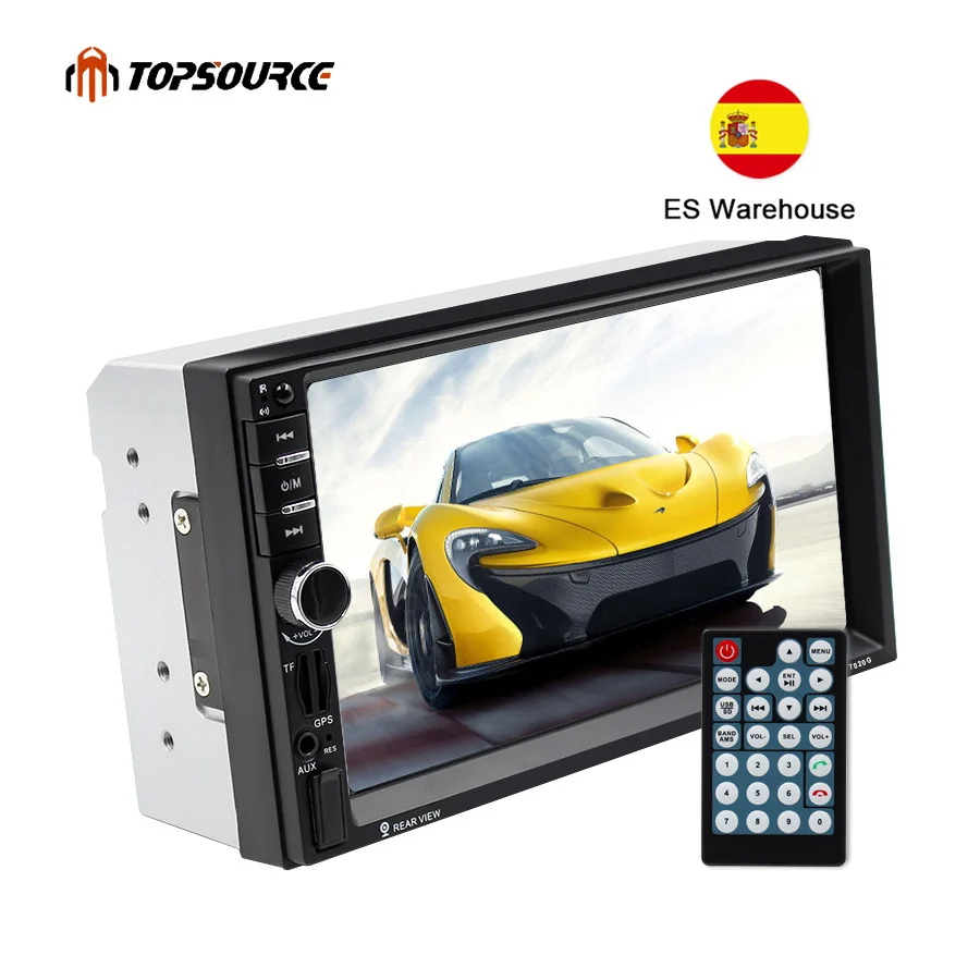 Универсальный автомобильный DVD видео мультимедийный плеер TOPSOURCE 7020G 1080P 7 ''HD 2 Din