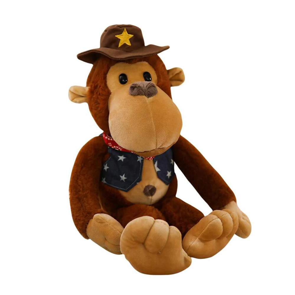 

Children Plush Toy Stay Western Cowboy Series Monkey Mouse Lion Baby Kids Stuffed Toy for Christmas Birthday Gift