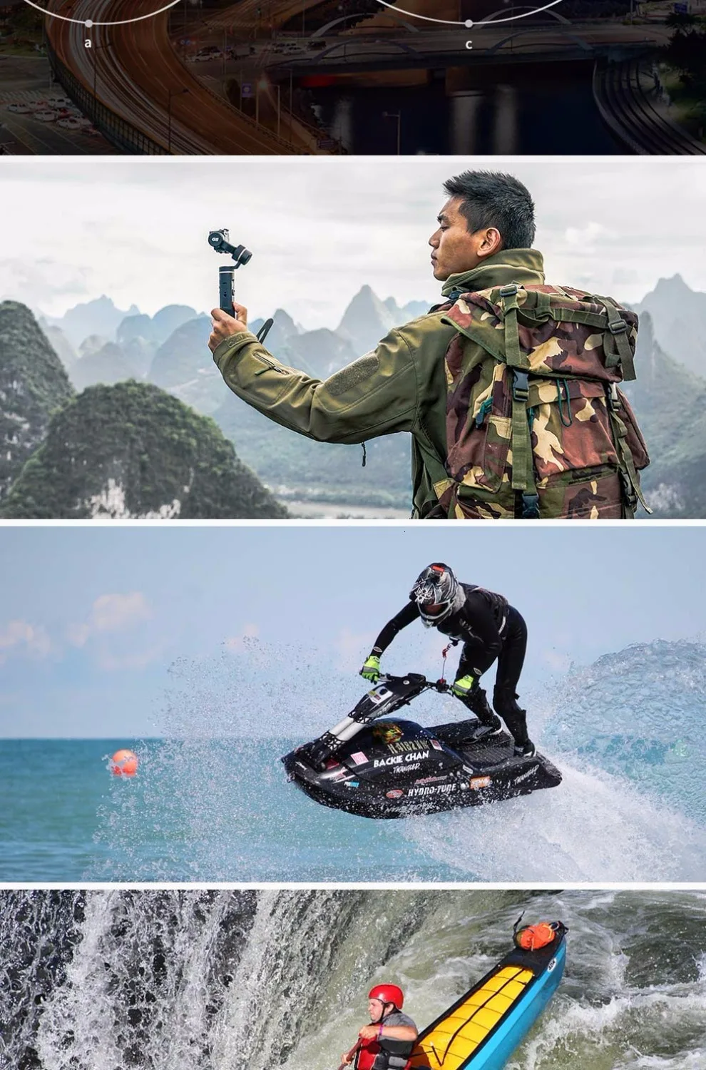 FeiyuTech G6 ручной карданный стабилизатор брызгозащищенный Wifi Bluetooth OLED экран для Gopro Hero 7 6 5 sony RX0 Yi