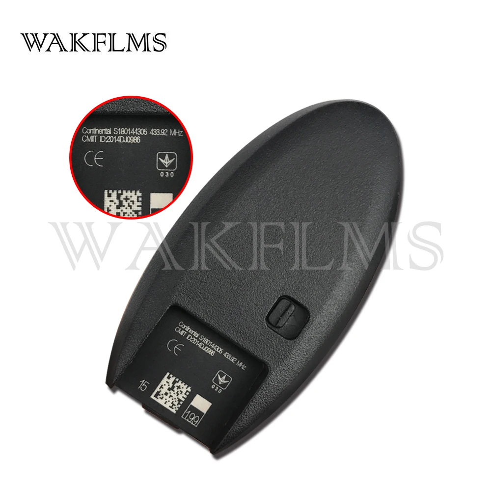 3 кнопки Smart Key 433 МГц Fob для Nissan Pathfinder Murano 2015 2016 с PCF7953M Hitag AES Chip S180144305 S180144303|Ключ от