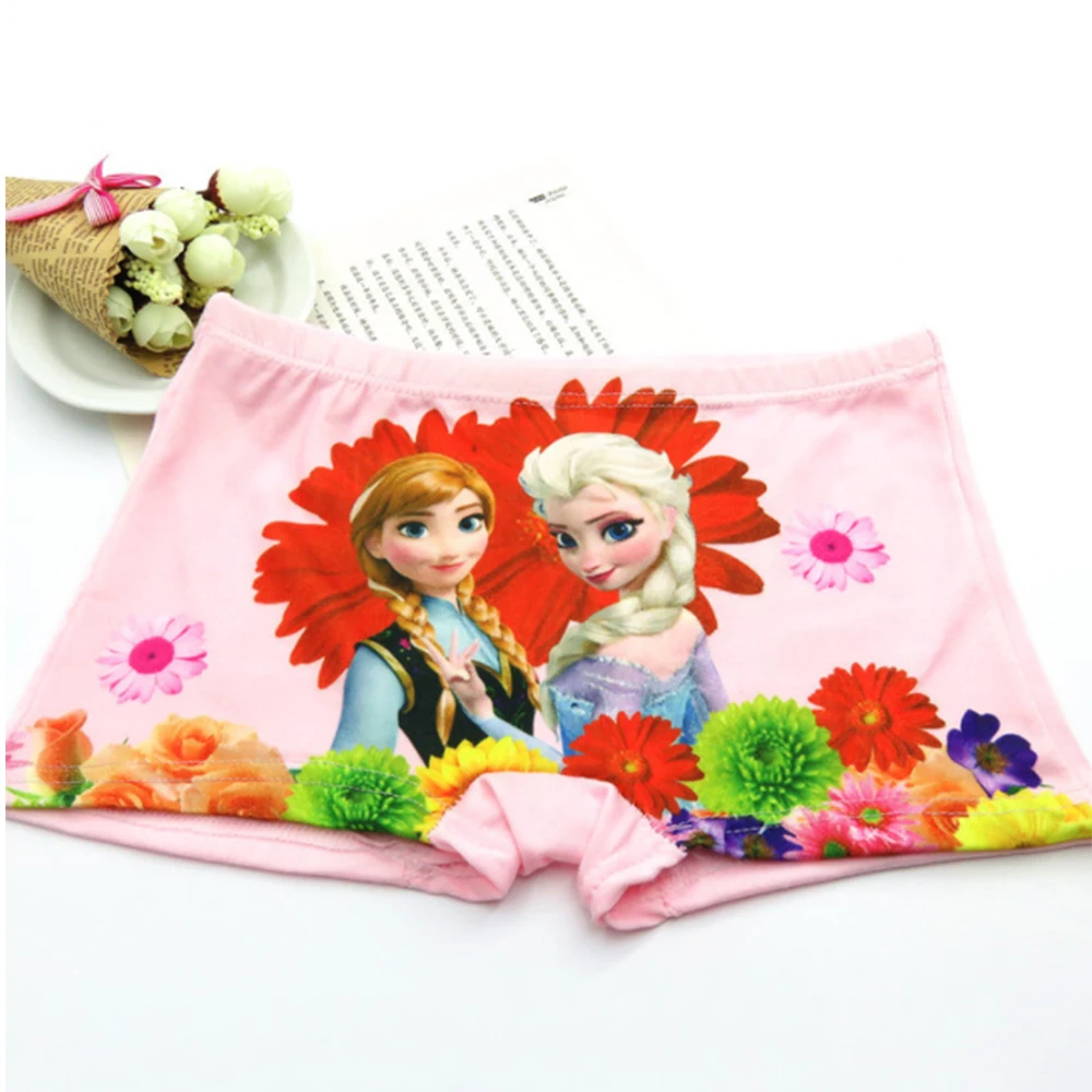 3 шт./лот лето 2019 тонкое нижнее белье для девочек с героями мультфильмов Снежная и