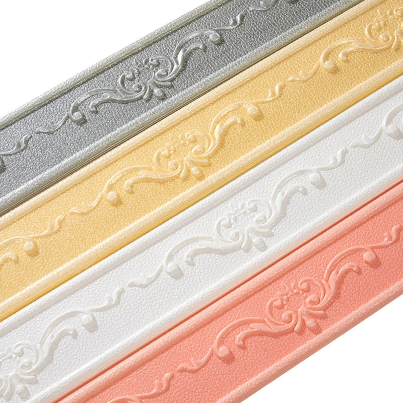 Самоклеящиеся 3D наклейки на стену из пены линия талии обои для плинтуса рамка