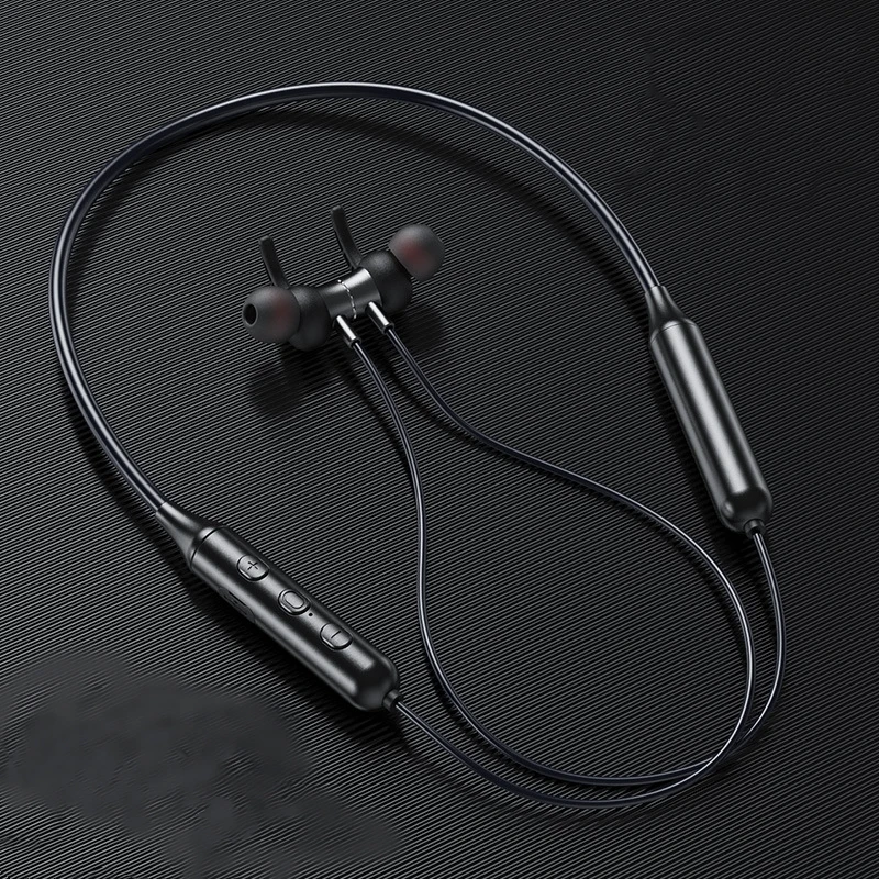 

Bluetooth 5.0 Wireless Sports Earphone Stereo Subwoofer Hanging Neck Hanging Metal Magnetic Bluetooth Headphone