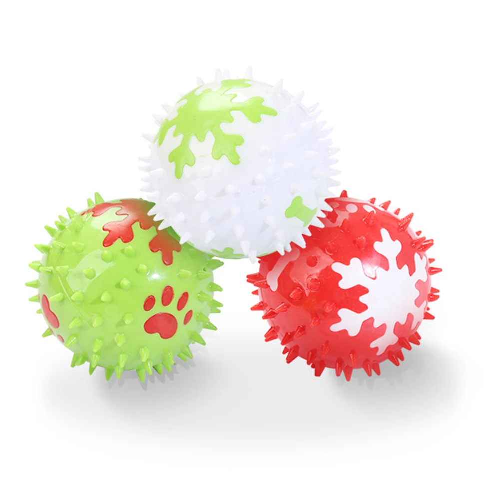 Pet собака мяч для собаки Звук анти кусать зубы очиститель уход за зубами