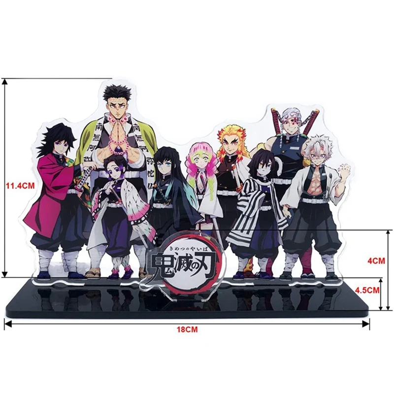 

Japan Anime Demon Slayer Kimetsu no Yaiba Acrylic Stand Figure Model Plate Desktop Decor Stationery Set