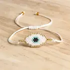 Go2boho Турецкий Дурной глаз браслет для женщин Miyuki бисер браслеты ювелирные изделия подарок для девушки Pulseras ювелирные изделия ручной работы