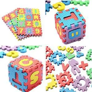 

36 Pcs EVA Foam Soft Alphabet Letters Numbers Floor Toys Baby Children Mat 3D Puzzle Kids Educational Toys