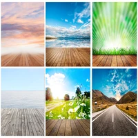 vinyl natural scenery photography backdrops wood floor meadow theme photo studio background props 21812 dfz 03